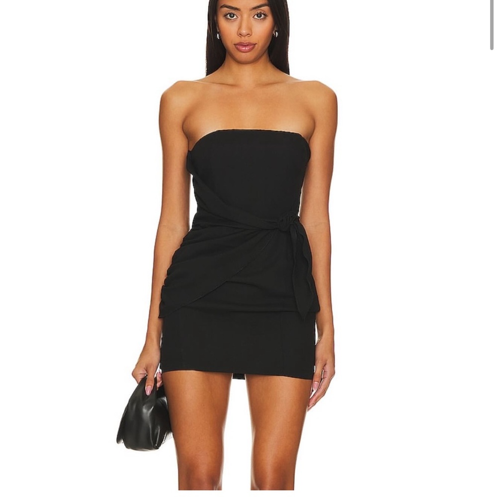 Superdown Black Strapless Dress
